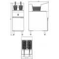 Patriot PT-40-208-3 208V, 3PH Electric 40 lb. Floor Fryer