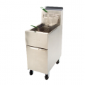 Frymaster Dean SR152G 50 lb. Natural Gas Super Runner Floor Fryer 120,000 BTU with Casters