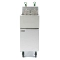 Frymaster GF14, 30-40 lb. Open Pot Natural Gas Floor Fryer with Casters