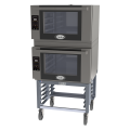 Cadco BLS-4FLD-2 Full Size Double Deck Electric Convection Oven with Stand