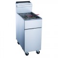 Dukers DCF4-NG 50 lb. Natural Gas Stainless Steel Floor Fryer